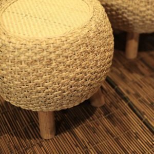 Pouf Rotin Sur Pied Confortable Tendance Naturel Euphoria