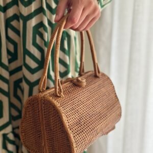 Sac À Main En Rotin Bali Guava Tressé Chic Et Compact Naturel