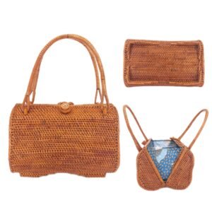 Sac À Main En Rotin Bali Guava Tressé Chic Et Compact Naturel