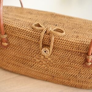 Sac Rotin Bali Evelyn Panier Tressé Chic Authentique Pour L'Été
