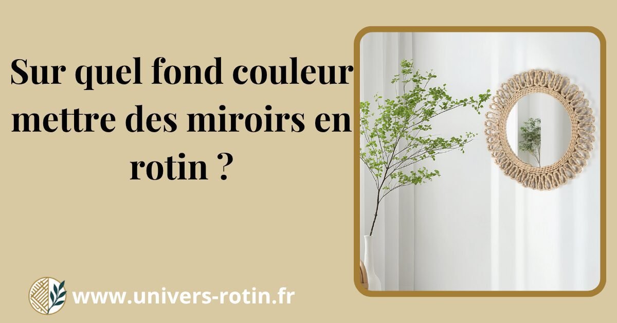 Sur quel fond couleur mettre des miroirs en rotin ? 1 Sur quel fond couleur mettre des miroirs en rotin ?