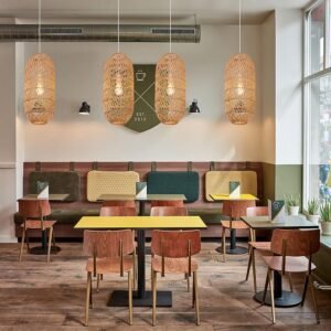 Suspension en Rotin Cylindre Tressé | BORA