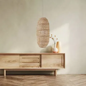 Suspension en Rotin Cylindre Tressé | BORA