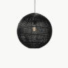 Suspension Rotin Boule Noire | OBAA - 50 cm 12 Suspension Rotin Boule Noire | OBAA