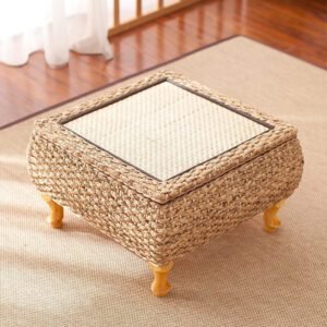 Table Basse En Rotin Coffre Selena Élégante Design Naturel