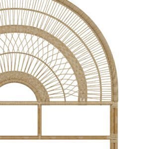 Tête De Lit 140 Cm Astéria En Rotin Tressé Naturelle Élégante Chic