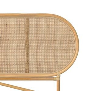 Tête De Lit 140 Cm Navahino En Rotin Élégante Tressée