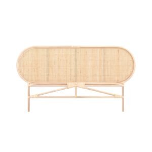 Tête De Lit 140 Cm Navahino En Rotin Élégante Tressée