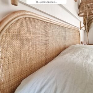 Tête De Lit 140 Cm Navahino En Rotin Élégante Tressée