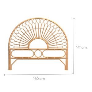 Tête De Lit Bahia En Rotin 160 Cm Tressage Artisanal Naturel