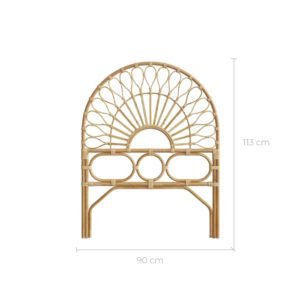 Tête De Lit Bahia En Rotin 90 Cm Style Naturel Tressé Et Raffiné