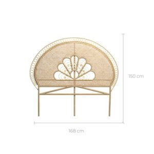 Tête De Lit Gabriella En Rotin 140 Cm Style Bohème Raffiné Élégant