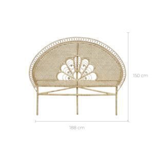 Tête De Lit Gabriella En Rotin 160 Cm Style Bohème Chic Naturel