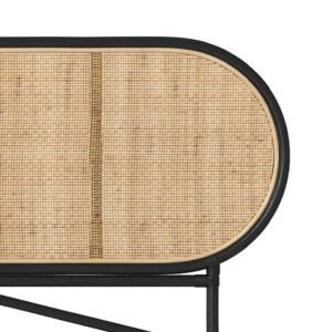 Tête De Lit Navahino 160 Cm En Rotin Noir Bohème Élégante Chic