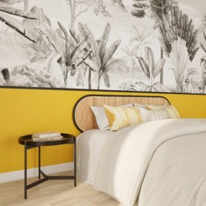 Tête De Lit Navahino 160 Cm En Rotin Noir Bohème Élégante Chic