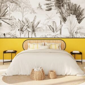 Tête De Lit Navahino 160 Cm En Rotin Noir Bohème Élégante Chic