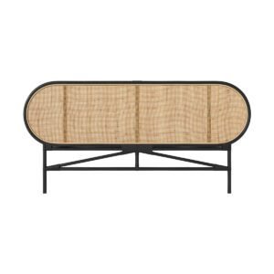 Tête De Lit Navahino 160 Cm En Rotin Noir Bohème Élégante Chic