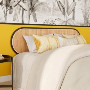 Accueil 13 Tête De Lit Navahino 160 Cm En Rotin Noir Bohème Élégante Chic