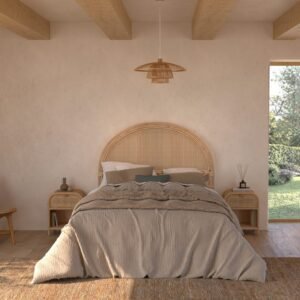 Tête De Lit Néora 140 Cm En Rotin Et Cannage Élégante