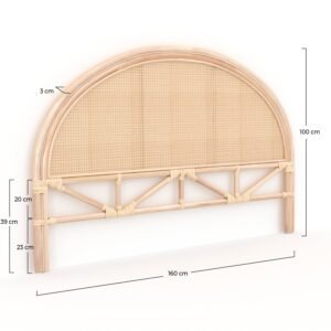 Tête De Lit Néora En Rotin Cannage 160 Cm Style Bohème Chic Épuré