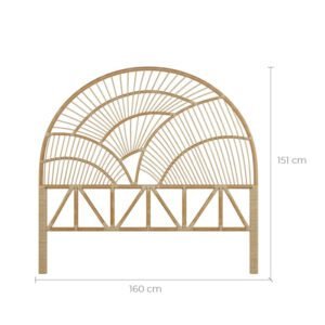 Tête De Lit Séléné En Rotin 160 Cm Élégante Bohème Et Authentique
