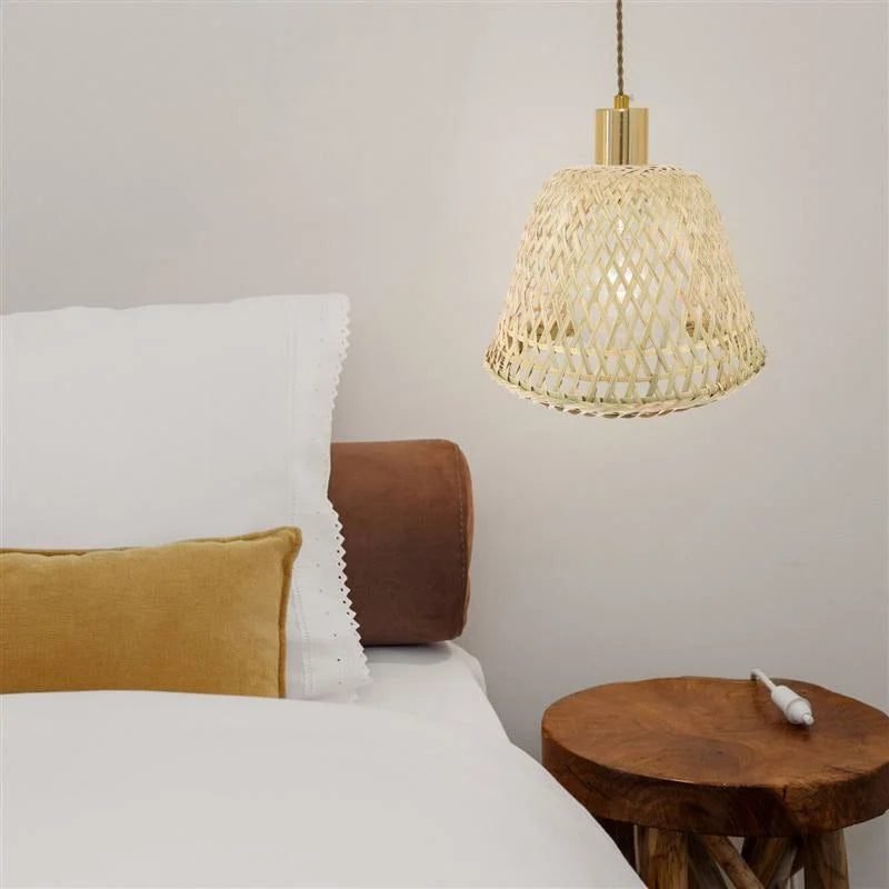 Abat-Jour Bambou Tressé Naturel Solaine Pour Suspension Intérieure 3 Abat-Jour Bambou Tressé Naturel Solaine Pour Suspension Intérieure