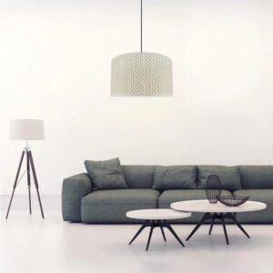 Abat-Jour En Rotin Élégant Naturel Pour Lampe À Poser Auréole