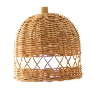 Abat-Jour En Rotin Tissé Élégant Pour Suspension Intérieure Chic