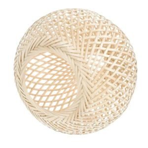 Abat-Jour En Rotin Tressé Pour Lampadaire Aspect Naturel Chic