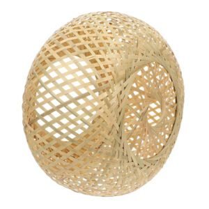 Abat-Jour En Rotin Tressé Vintage Pour Plafond Ambiance Lumineuse