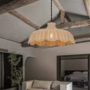Abat-Jour Rétro En Lin Naturel Chic Et Vintage Élégant Pour Lampe