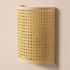 Applique Murale En Rotin Naturel Élégante Pour Chambre Zéphyr