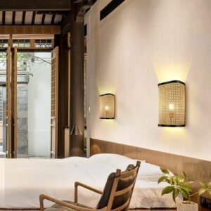 Applique Murale Lit Rotin Éclairage Doux Naturel Pour Chambre 7 Applique Murale Lit Rotin Éclairage Doux Naturel Pour Chambre