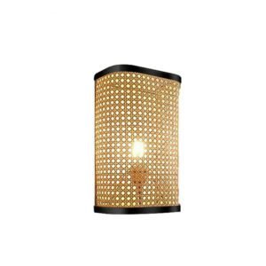 Applique Murale Lit Rotin Éclairage Doux Naturel Pour Chambre