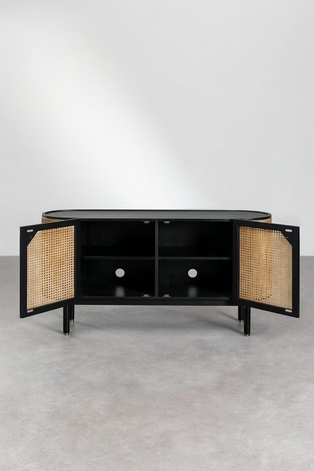 Buffet En Rotin Et Bois Élégant Contemporain Pour Salon 4 Buffet En Rotin Et Bois Élégant Contemporain Pour Salon