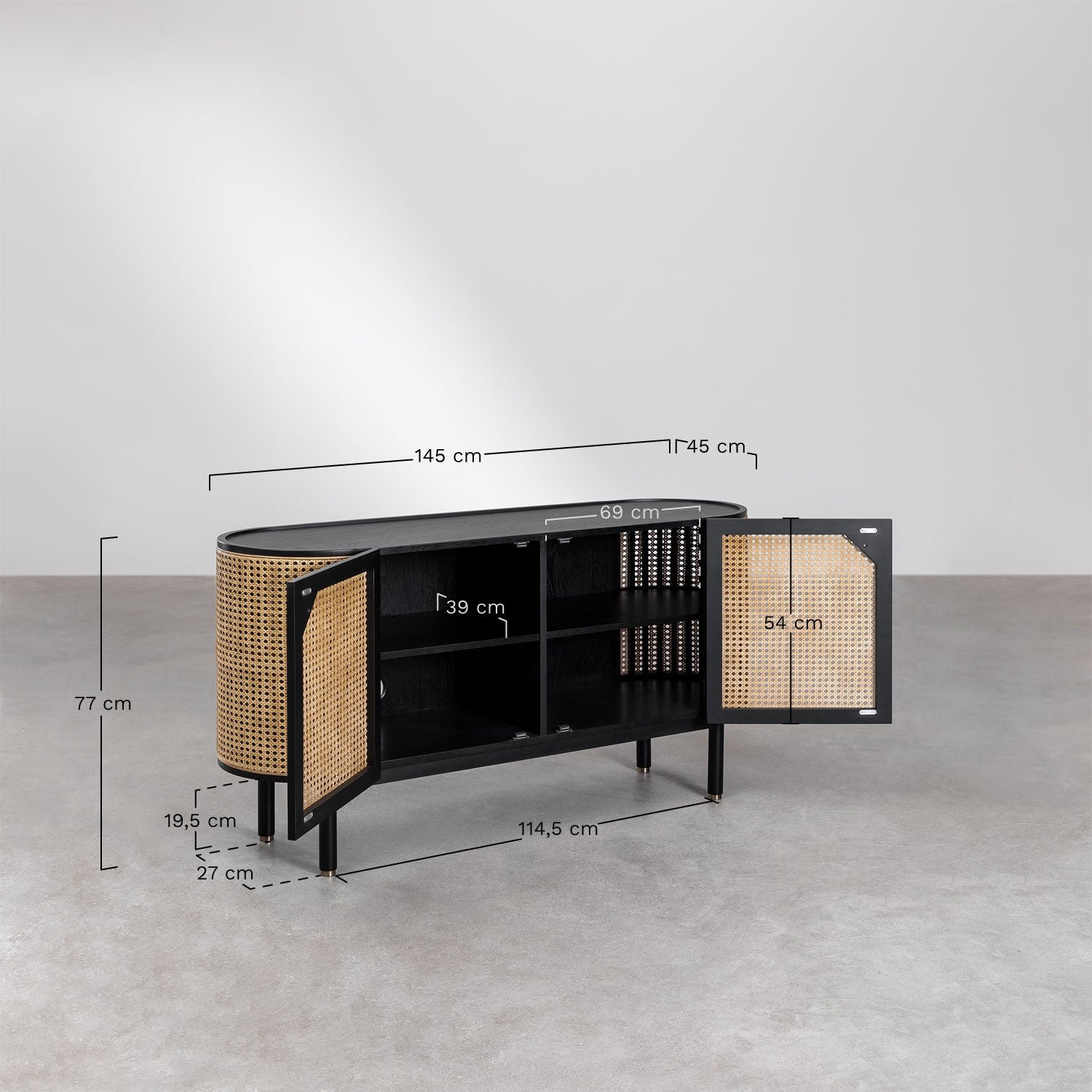 Buffet En Rotin Et Bois Élégant Contemporain Pour Salon 8 Buffet En Rotin Et Bois Élégant Contemporain Pour Salon