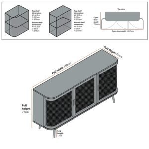 Buffet TV En Rotin Tressé Bambou Console Élégant Naturel 15 Buffet TV En Rotin Tressé Bambou Console Élégant Naturel