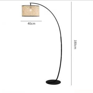 Lampadaire Cannage Luna Élégant Style Naturel Authentique