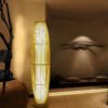 Lampadaire En Bambou Cylindrique Élancé Design Pour Le Salon