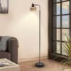 Lampadaire En Rotin Design Avec Finition Inox Moderne Élégant