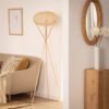 Lampadaire Rotin Design Élégant Pour Salon Alia