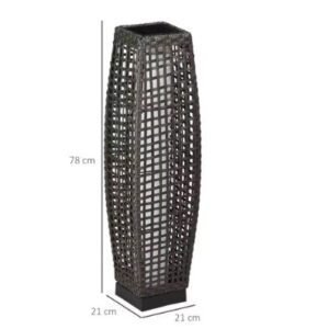 Lampadaire Rotin Extérieur Élégant Pour Jardin Et Terrasse