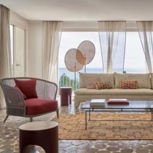 Lampadaire Rotin Style Asiatique Élégant Naturel Tissé Main