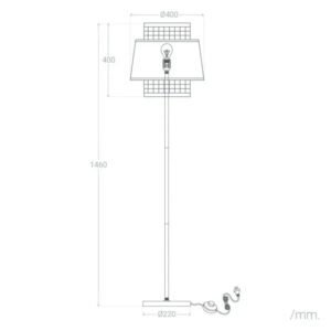 Lampadaire Salon Cannage Élégant Style Naturel Raffiné Chic