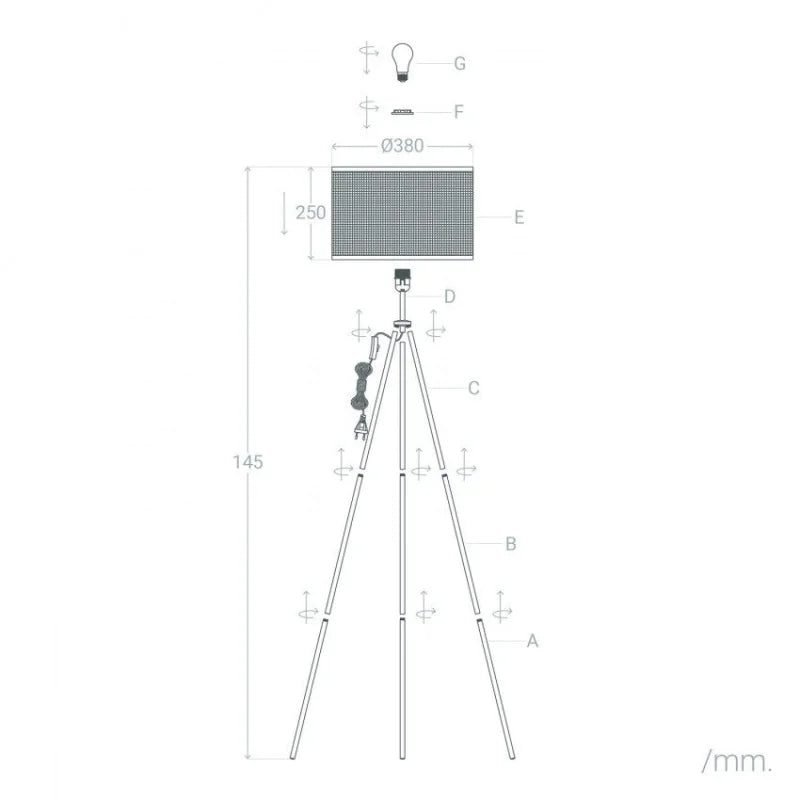 Lampadaire Trépied Cannage Chic Design Intemporel Maelle 6 Lampadaire Trépied Cannage Chic Design Intemporel Maelle