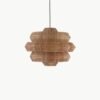Lustre En Rotin Naturel Tressé Suspendu Pour Salon Bohème