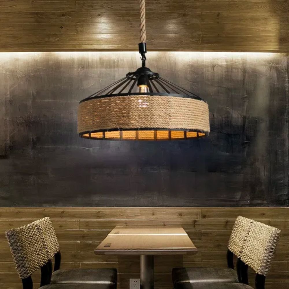 Lustre Suspendu Rotin Tressé Style Bohème Pour Salon Élégant 3 Lustre Suspendu Rotin Tressé Style Bohème Pour Salon Élégant