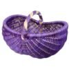 Panier En Rotin Violet Élégant Pour Rangement Intérieur