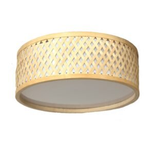 Plafonnier Rotin Design Épuré LED Pour Intérieur Moderne