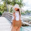 Sac Cabas En Rotin Tressé Style Bali Naturel Élégant Authentique